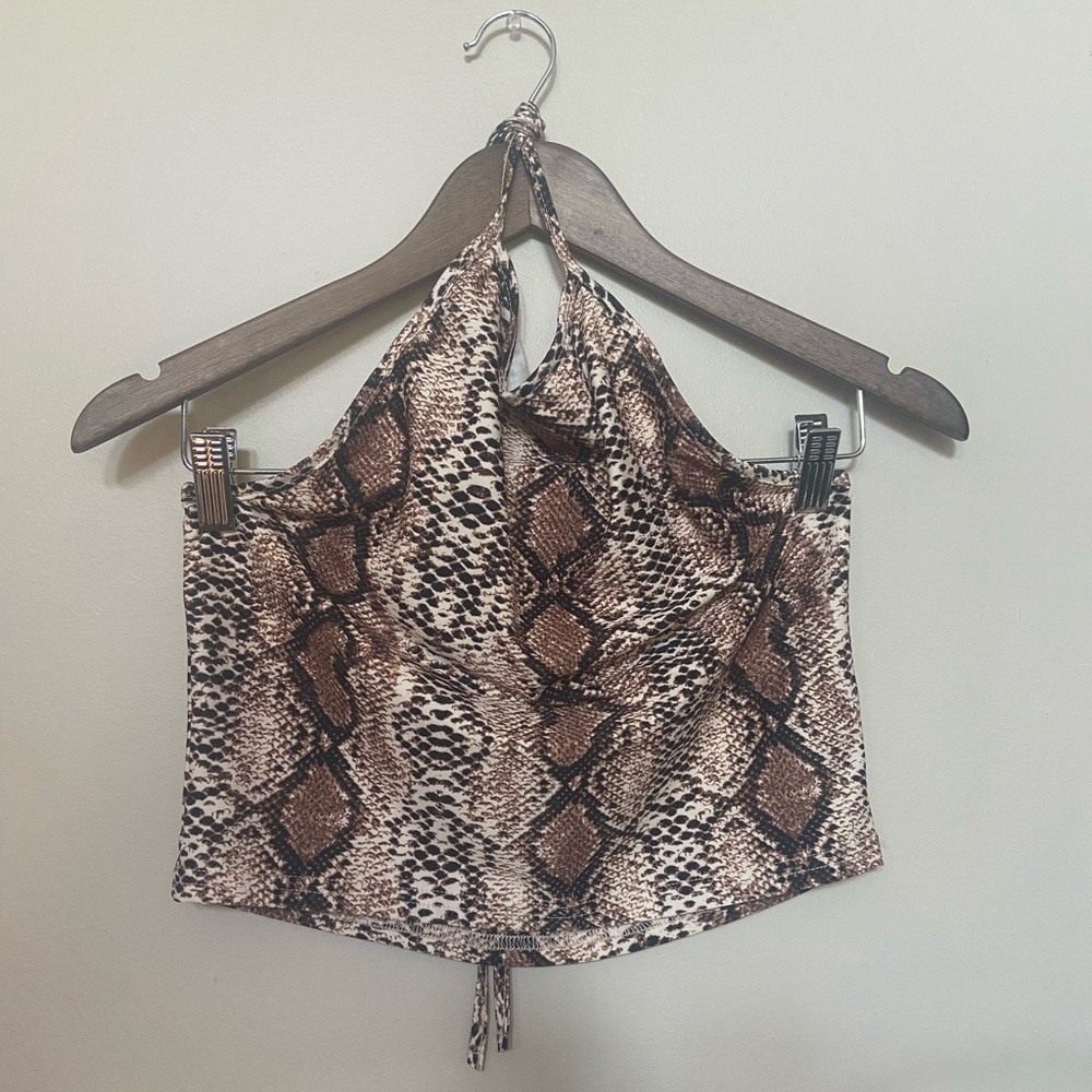 🔸 SHEIN 🔸 animal print halter top